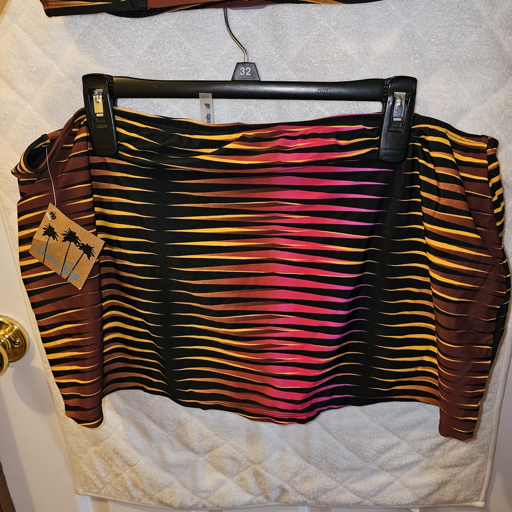 Swimsuits For All Multicolor Striped Bikini - Picture 9 of 13